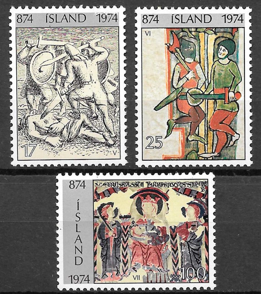 sellos arte  Islandia 1974