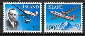 coleccion sellos transporte Islandia 1978
