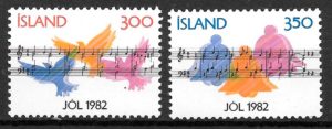 coleccion sellos navidad Islandia 1982