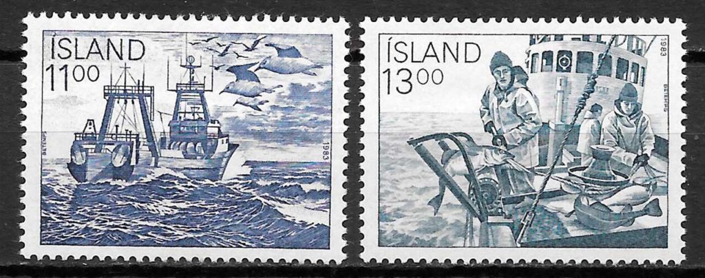 sellos transporte Islandia 1983