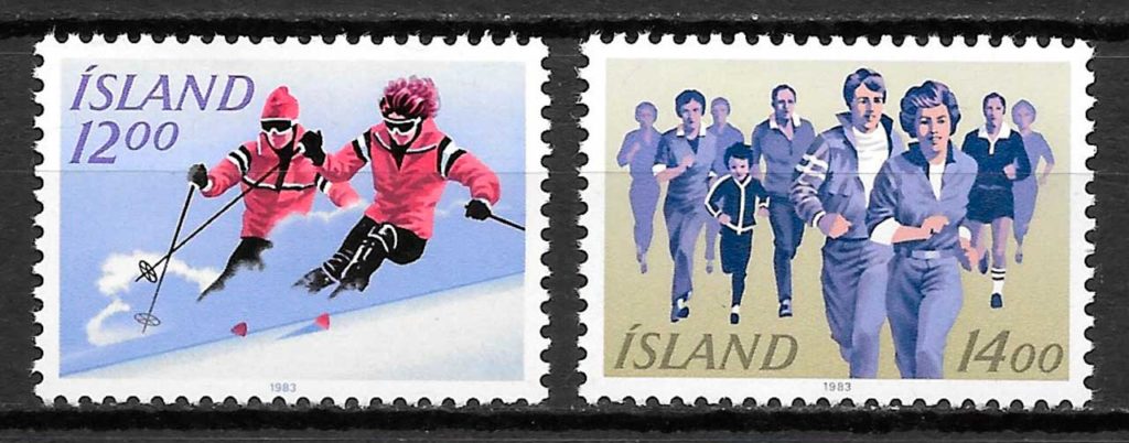 filatelia deporte islandia 1983