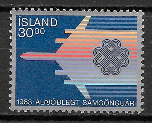 filatelia coleccion transporte Islandia 1983