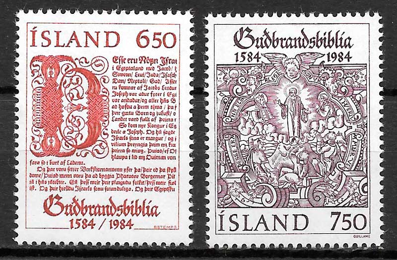 sellos arte Islandia 1984