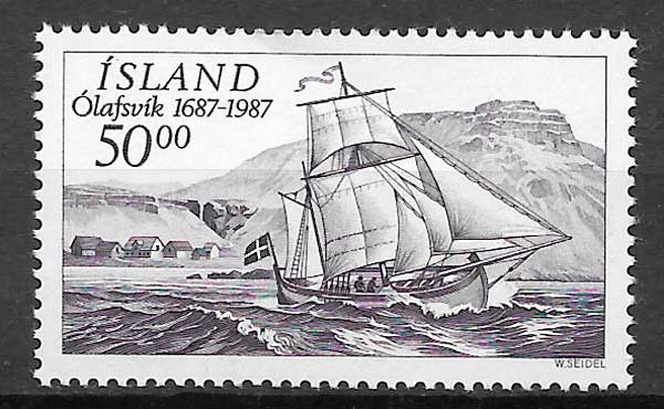 sellos transporte Islandia 1987