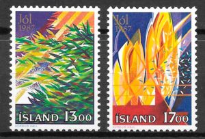 filatelia navidad Islandia 1987