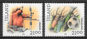 filatelia deporte Islandia 1990