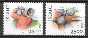sellos deporte Islandia 1990