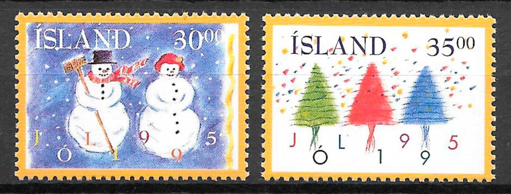 filatelia navidad Islandia 1995
