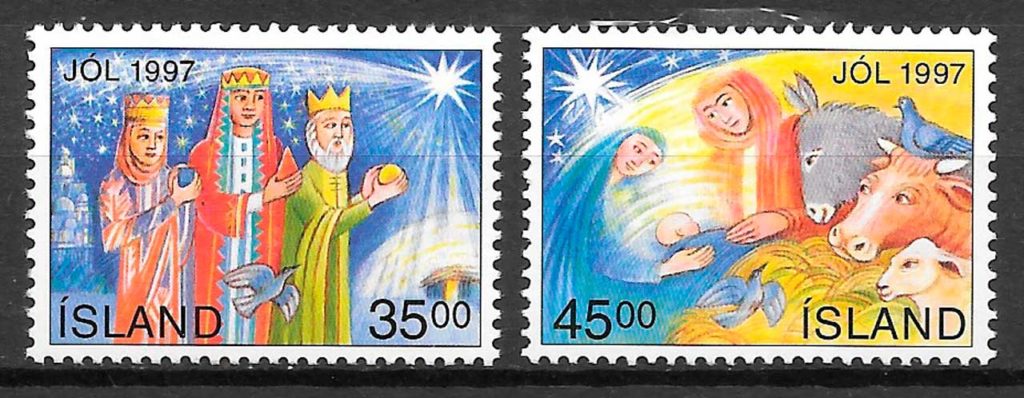 sellos navidad Islandia 1997