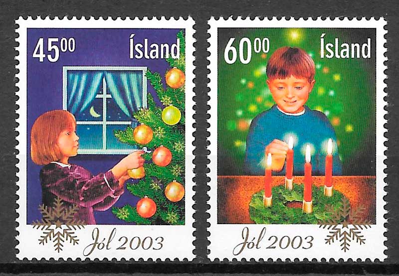 sellos navidad Islandia 2003
