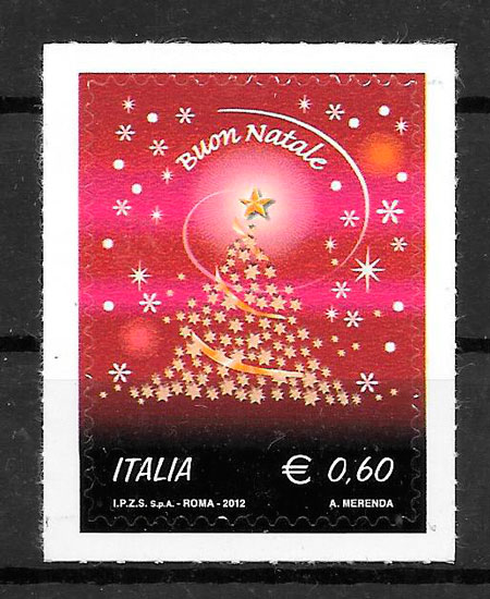 filatelia colección navidad Italia 2012
