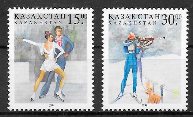 filatelia deporte KAZASTAN 1998