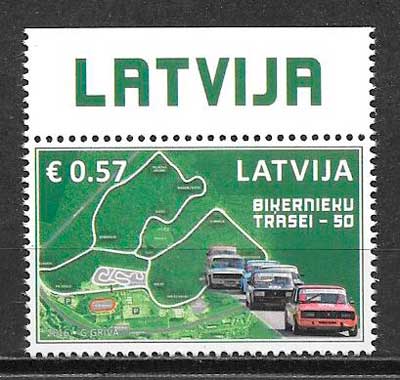filatelia transporte Letonia 2016