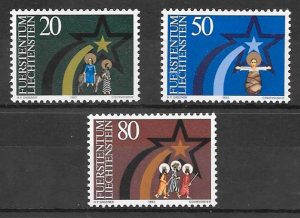 colección sellos navidad Liechtenstein 1983