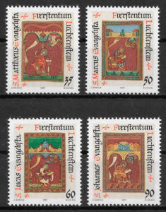 colección sellos navidad Liechtenstein 1987