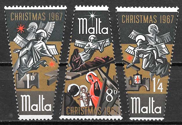 filatelia nadal Malta 1967