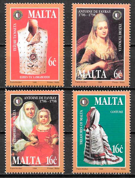 sellos arte Malta 1998