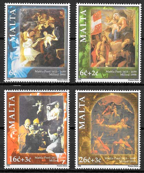sellos navidad Malta 1998