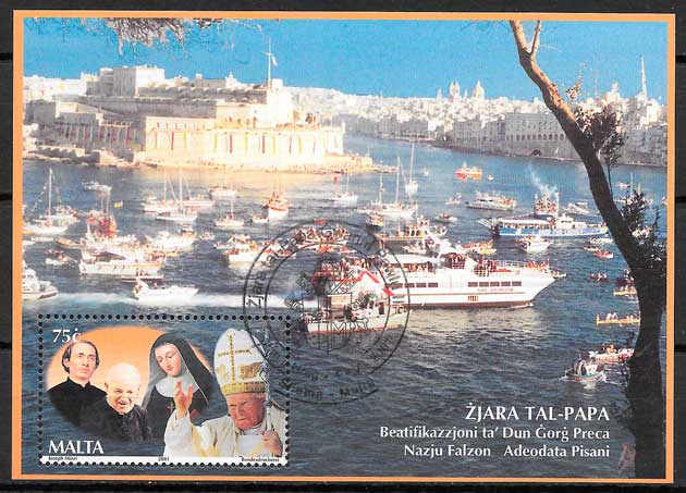 filatelia personalidad Malta 2001
