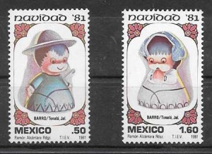 sellos colección navidad México 1981