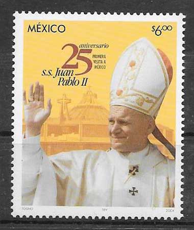 colección sellos El Papa México 2005