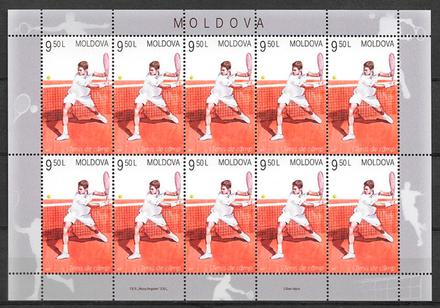 colección sellos deporte Moldavia 2017