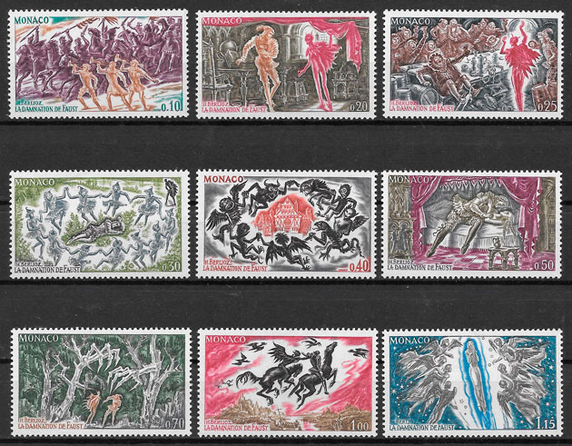 sellos arte Mónaco 1969