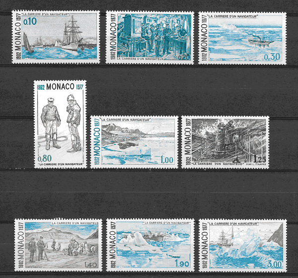 sellos transporte Mónaco 1977