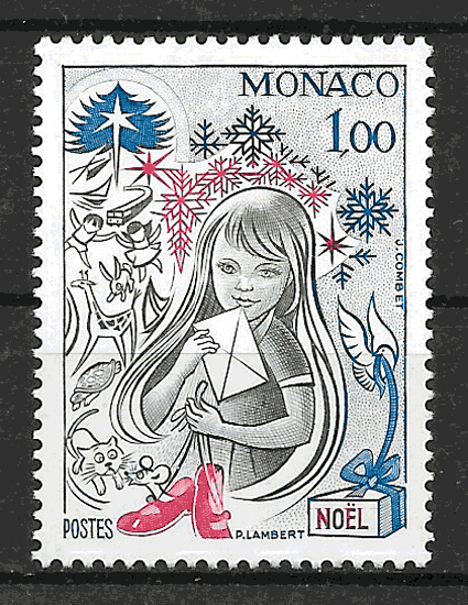 colección selos navidad Mónaco 1978