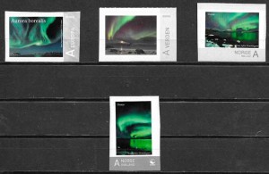 sellos filatelia paisajes Noruega 2016