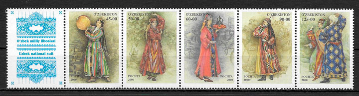 filatelia coleccion arte Ozbekistan 2000