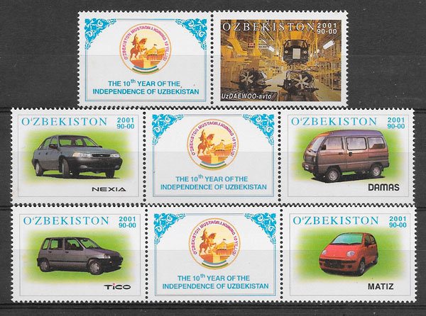 sellos transporte Ozbekistan 2001