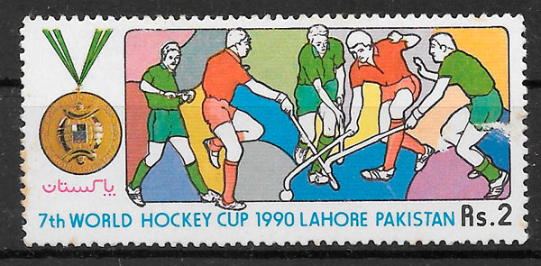 sellos Pakistan 1990 deporte