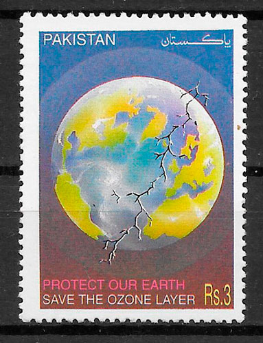 coleccion sellos Pakistan espacio 1997