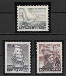 sellos transporte Polonia 1952