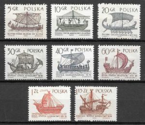 coleccion sellos transporte Polonia 1965