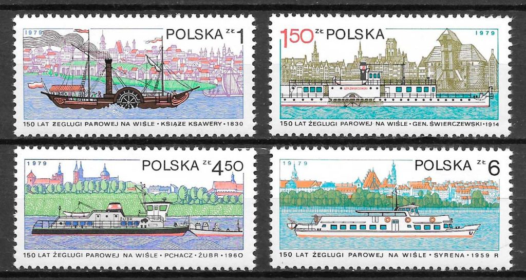 coleccion sellos transporte Polonia 1979