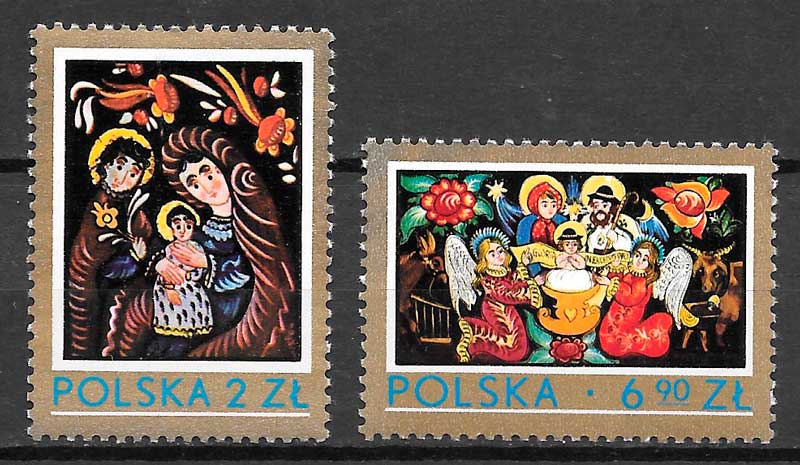 coleccion sellos navidad Polonia 1979