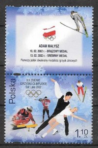 Filatelia olimpiadas Polonia 2002