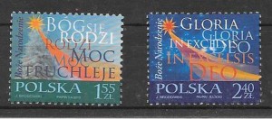 sellos navidad Polonia 2010