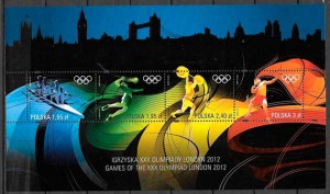 colección sellos deporte Polonia 2012