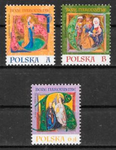 coleccion sellos navidad Polonia 2017