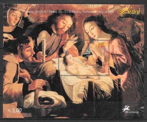 colección sellos navidad Portugal 2004