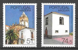 colección sellos arquitectura Portugal Madeira 1987
