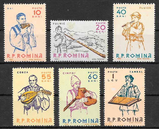 sellos arte Rumania 1961