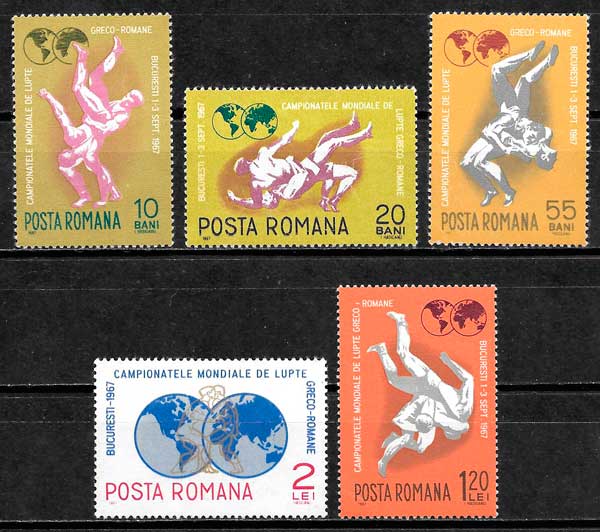 filatelia deporte Rumania 1967