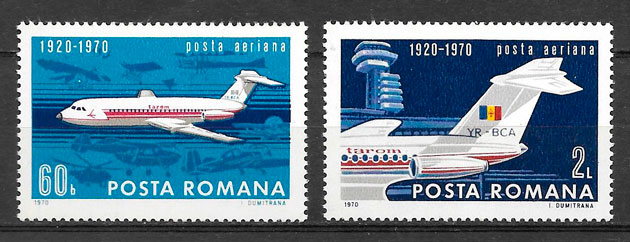sellos transporte Rumania 1970