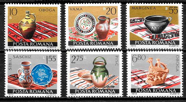 sellos arte Rumania 1973