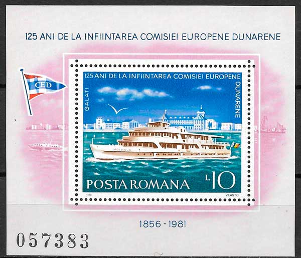 sellos transporte Rumania 1981