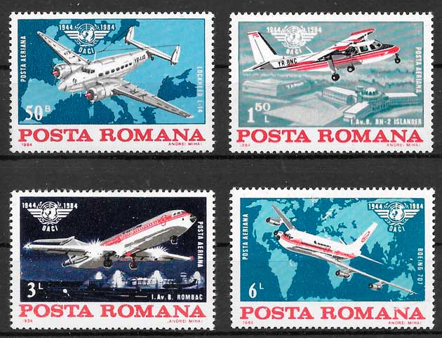 coleccion sellos transporte Rumania 1984